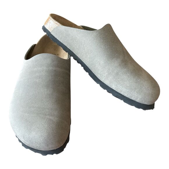 Birkenstock Gray Suede Mules - Picture 8 of 9